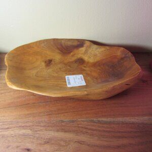 cedar wood serving tray fruit bowl NWT (w3863)